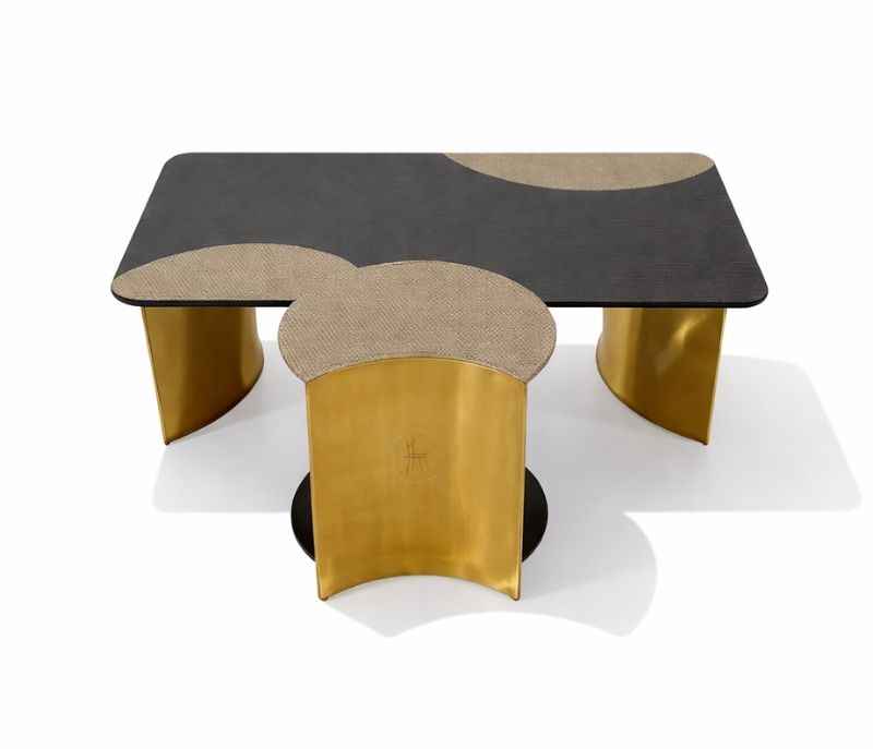 Image 6 for A54-1+1-CT Center Table With Marble Top And Metal Base (WH OTD)