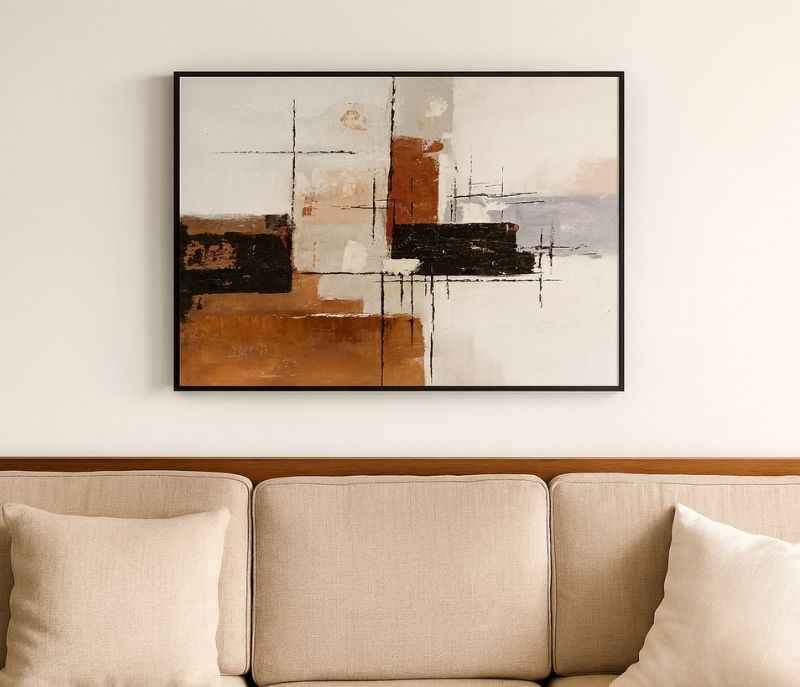 Image 1 for 50X 70 CM Hardbord Frame Hand Painted Wall Art Paintings, Modern Abstract Art for Dining Room, Extra Large Paintings for Living Room