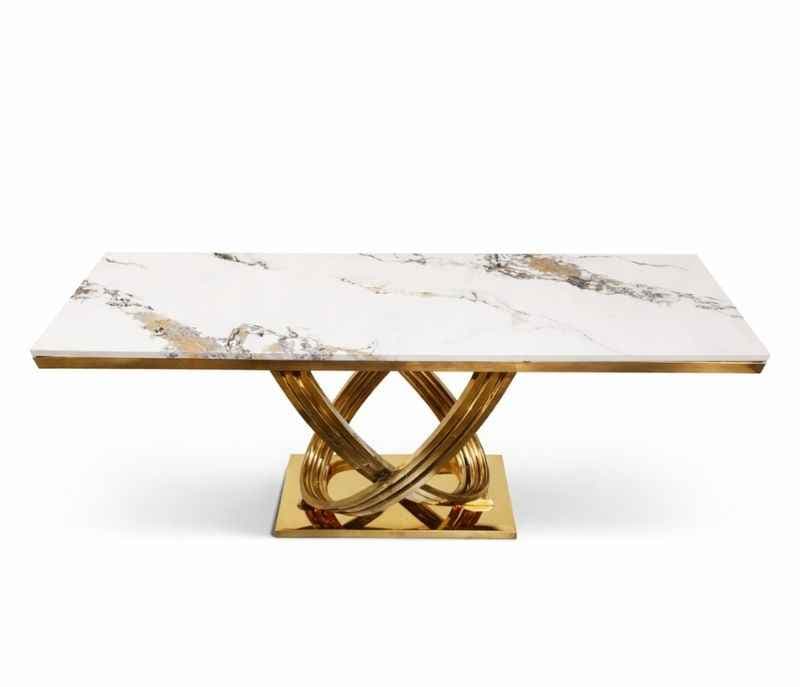 Image 2 for Console 49 Composite Marble Top With PVD Gold Metal Base (HYD)(CP)