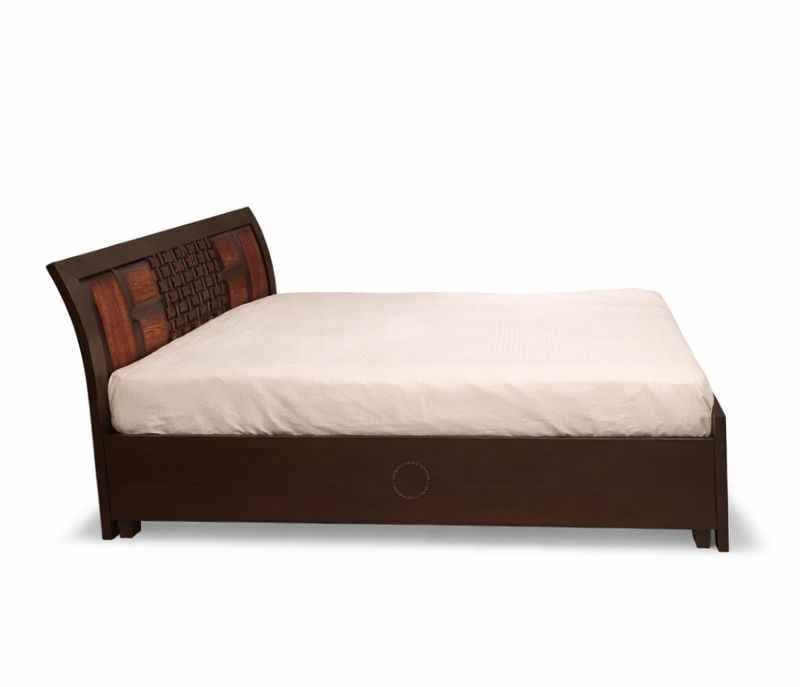 Image 6 for Malta Queen Sized Bed with Bed Box and Drawer Storage (Block Board, Brown) (EC)(BSK)