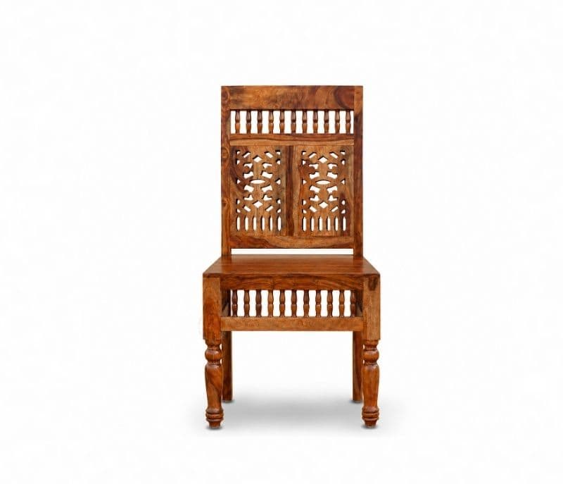 Image 11 for Vintage Solid Sheesham Wood Ghilli Design Dining Table Set 1+4 Seater (SCV-PKU)