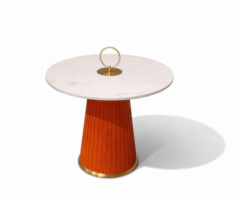 Image 3 for C-212 Corner table With Ceramic Top And Metal Base (HYD OTD)