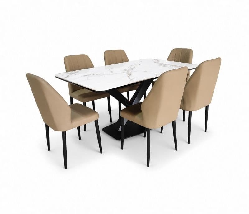 Image 2 for Imported Dining Set-C21-Cold Emerald Table/63 Chair (EC)