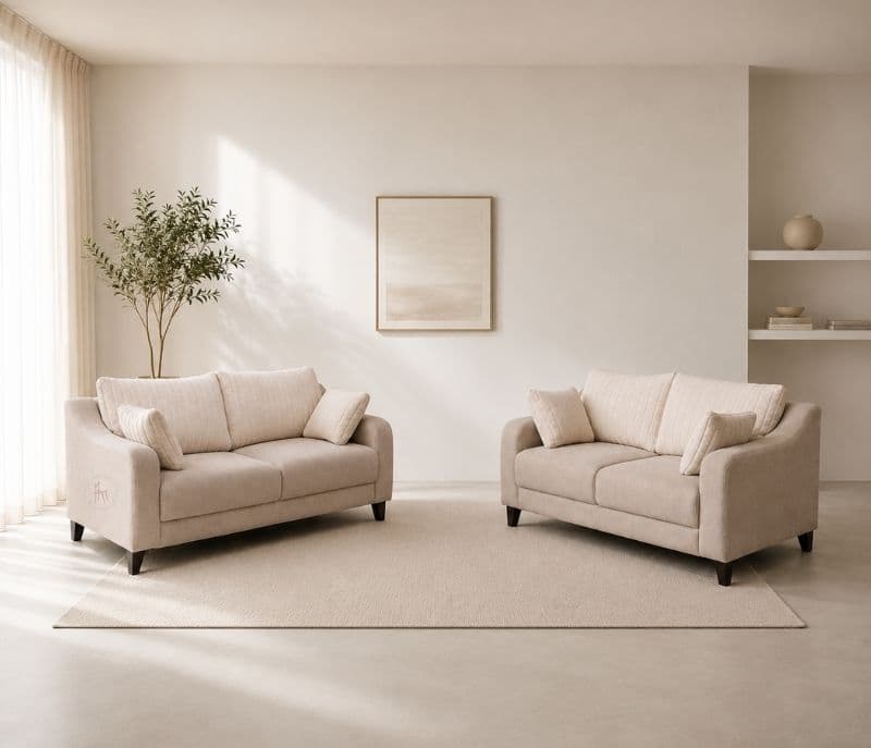Teddy Sofa 3+2 Sofa Velvet Suede Fabric (KORA)(BWD)(WF)(BS-BTM)(BS-EC)