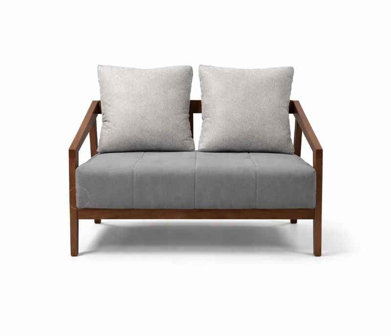 Image 7 for Ghana Teak 3+2+1 Seater Sofa Suede Fabric (EC)(HYD)(BWD)(KORA)(BTM)