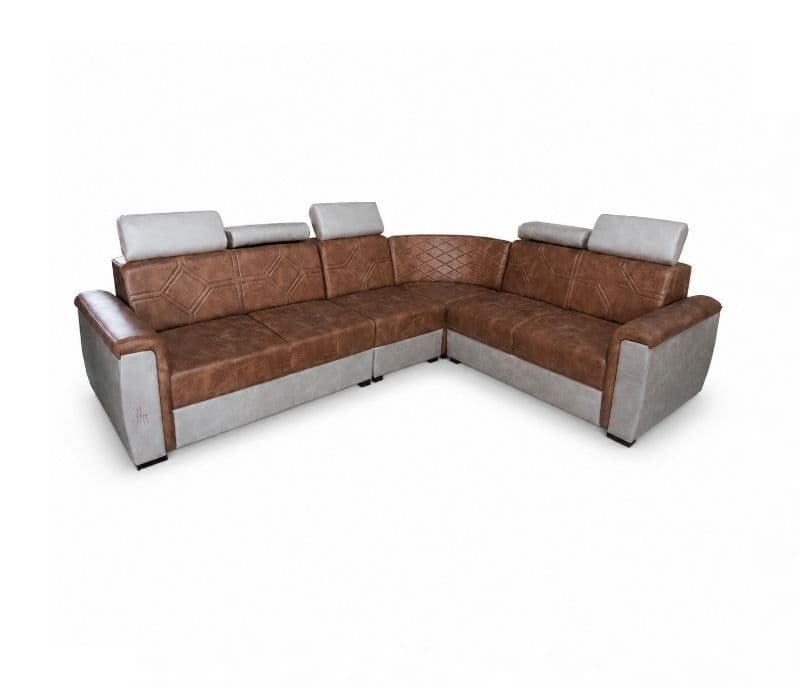 Image 2 for Diamond L-Shape Sofa Solid Neem Wood (ZAM) (OWD)