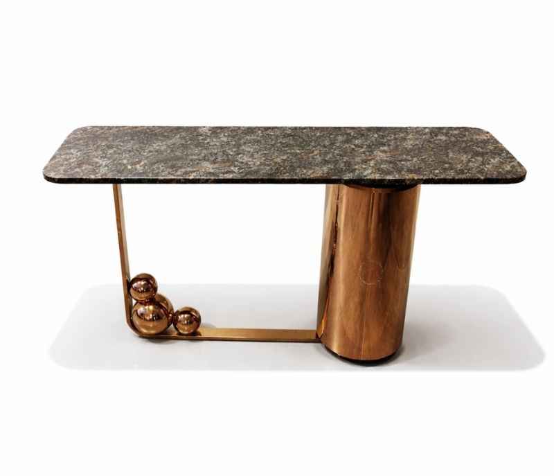 Image 5 for X54 Marble Top With PVD Rose Gold Base (HYD OTD)