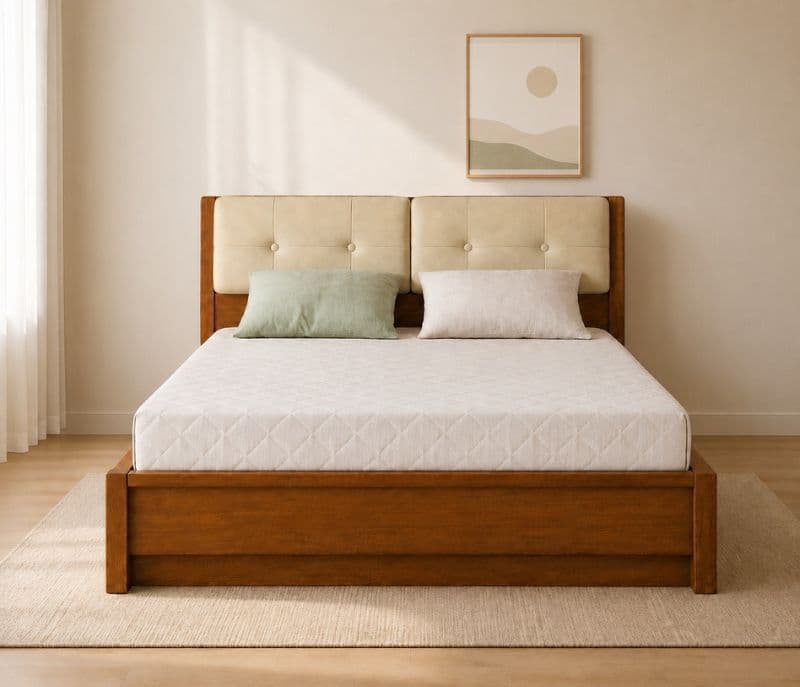 Aura King Full Lifton Bed Engineered Wood Bed With Hydraulic Storage(WI)