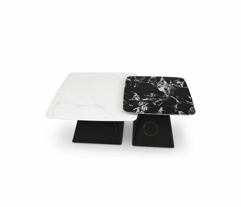 Image 5 for B672 Black Marble Top With Metal Base (WF)(CP)