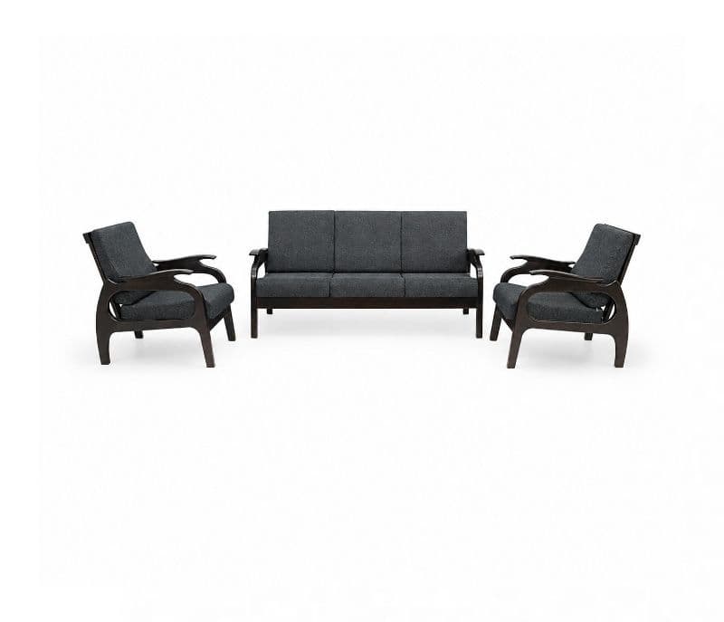 Image 2 for Maverick Sofa 3+1+1 Seater Solid Rubber Wood (ZAM) (OWD)