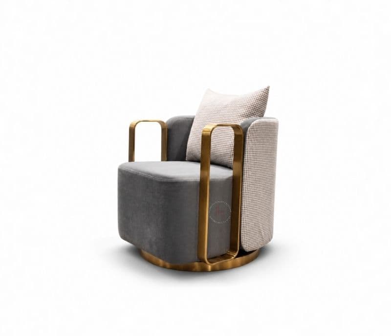 Image 4 for Frendi Revolving Chair Velvet Fabric (CP OTD)