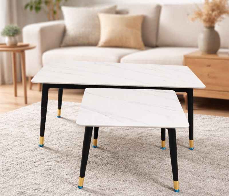 D128 Coffee Table S/2 (WH)