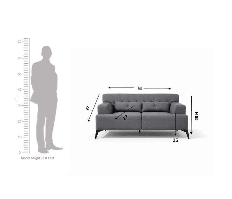Image 5 for Cheslin Sofa 3+2 Seater Polyester Linen Blend Fabric (WH OTD)