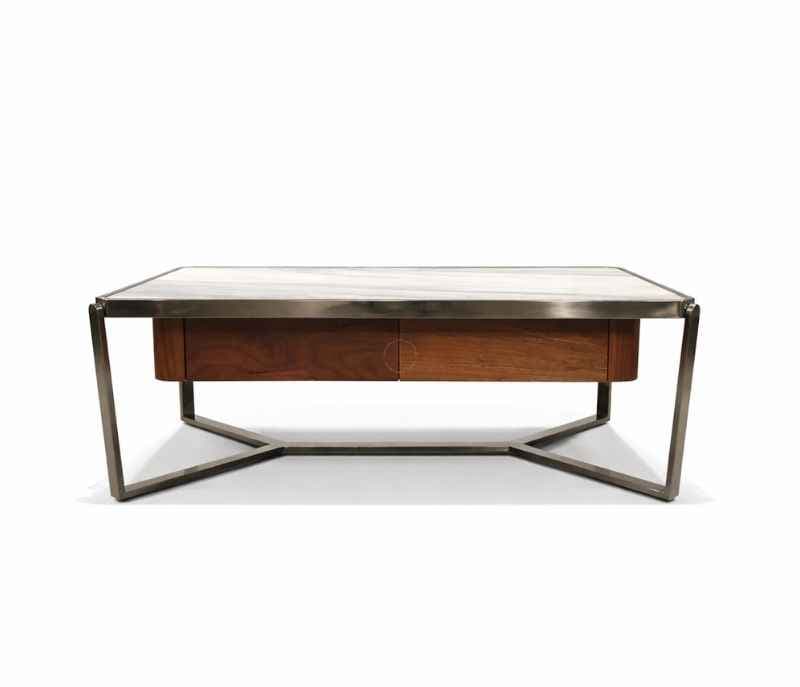 Image 3 for Centre Table - A 50 With Marble Top And Metal Base (CP OTD)