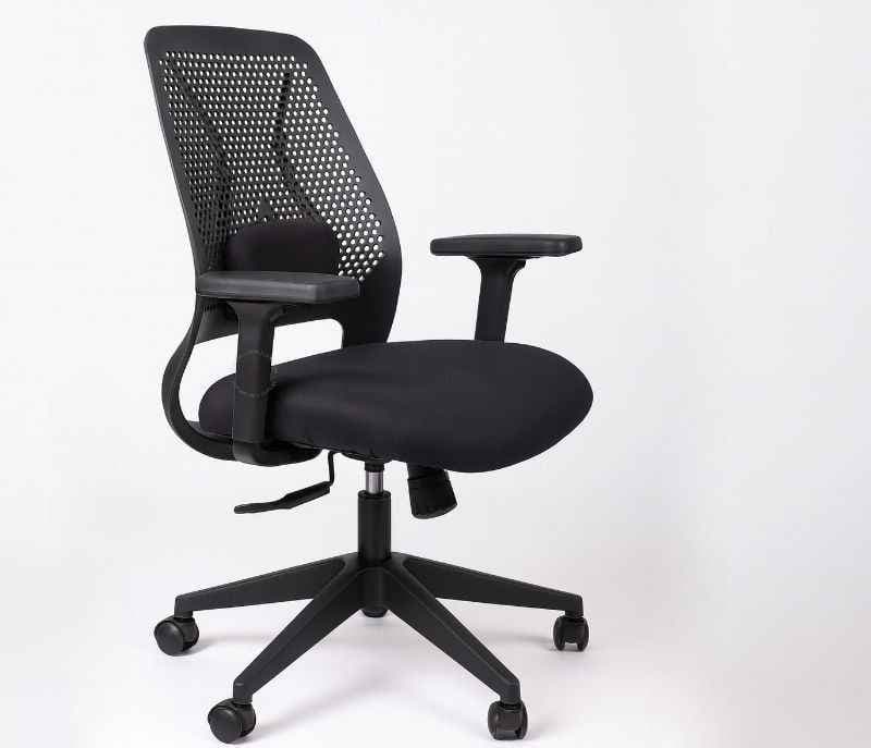 Image 2 for Rio Black Mesh Series With Adjustable Lumbar Handles & Headrest For Long Hours seating,work from home computer desk