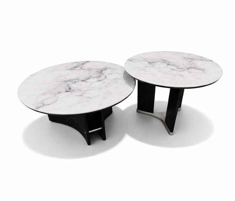 Image 3 for Center Table+ Corner Table B779 Marble Top Wood Base (HYD)