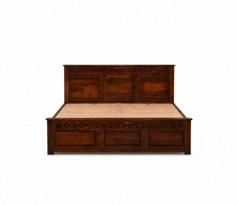 Image 6 for Rudolf King Size Box strorage Shesham Wood Storage Premium Solid Sheesham Wood Honey Finish (WF)(EC)
