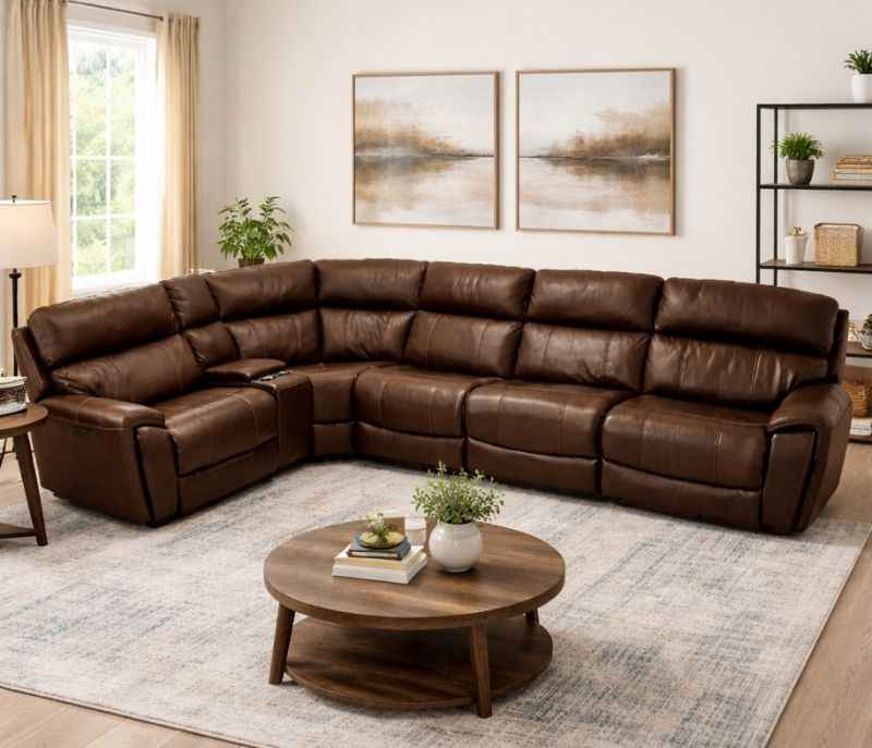 Image 3 for U70675HM Recliner Leather Corner Sofa (HYD OTD)
