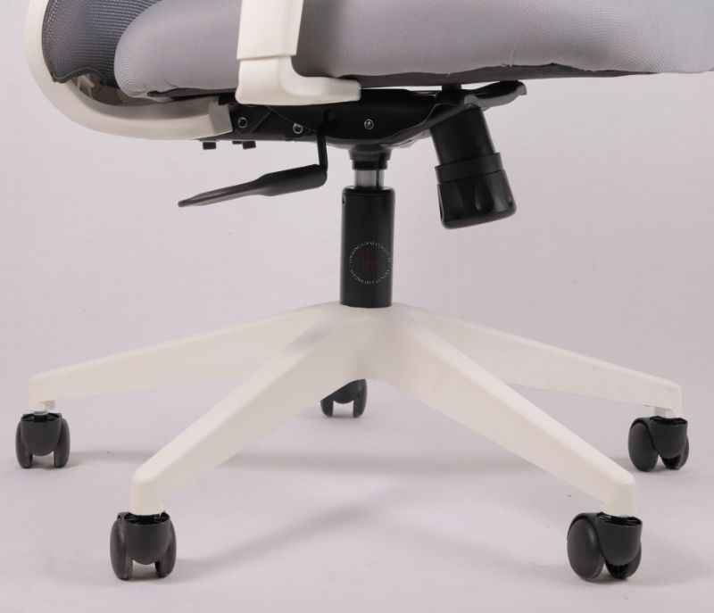 Image 11 for Hawk MB Grey White Ergonomic High-Back Mesh Office Chair Adjustable Height Revolving Study Work from Home Chair Computer Desk Chair Back Lumbar Support Ergonomic Chair Tilting Arm Support