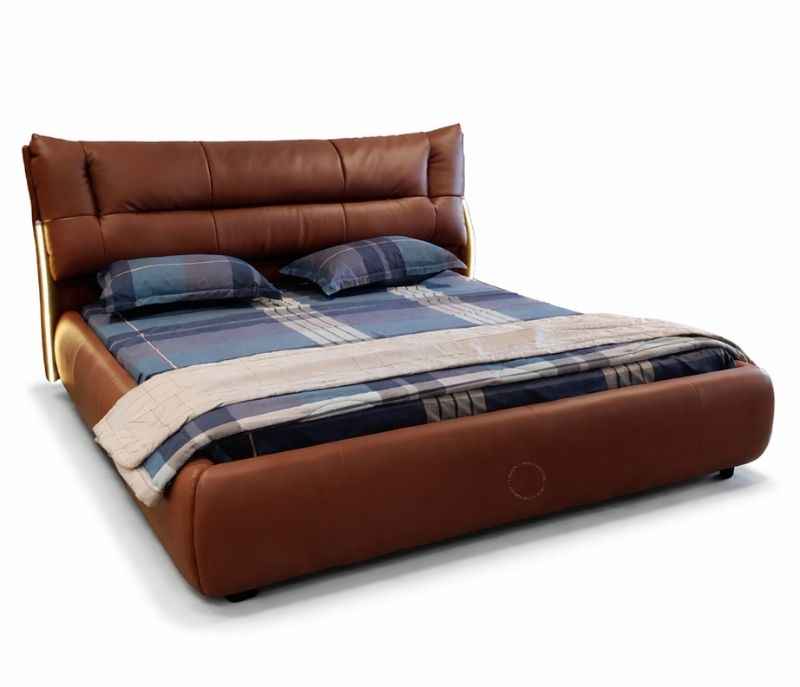 Image 3 for 2512 Queen Size Without Storage eather Cot With Pine Wood Frames (WH)