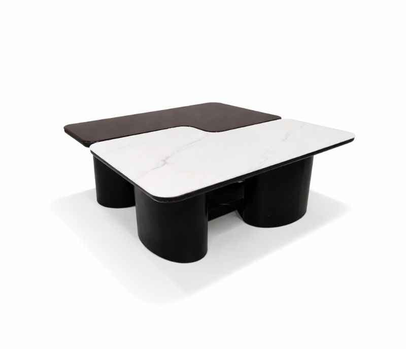 Image 2 for 1134 Centre Table Marble Top and down wood base (HYD)(SNK)