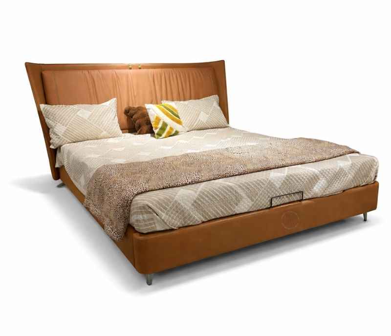 Image 5 for 1959 Queen Size Leather Bed without Storage (CP)(WF)(BS-SKN)
