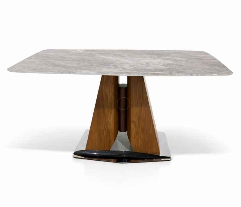 Image 9 for 689 6 Seater Imported Marble Dining Set with Premium Leatherette Upholstery (WH)