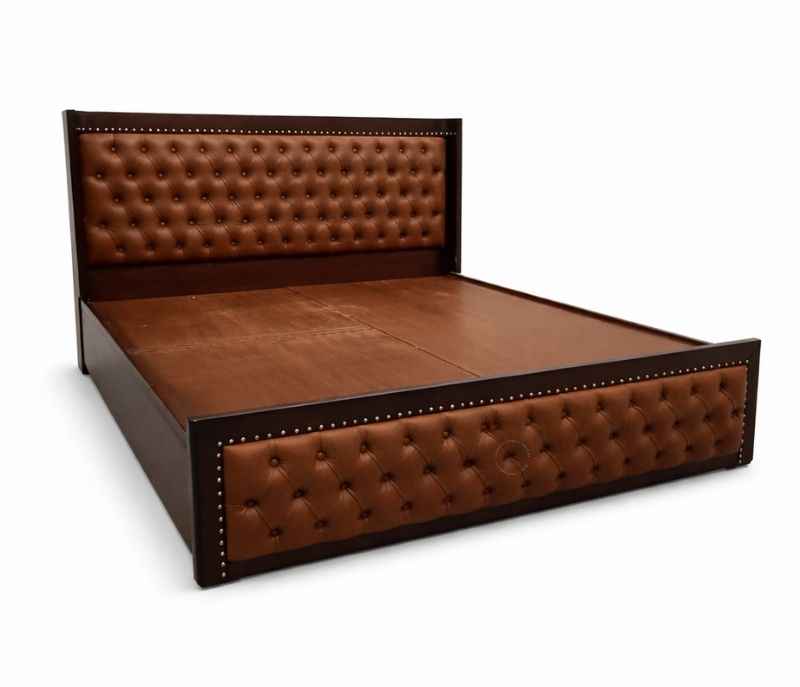 Image 4 for Chester King Sized Bed with Box Storage (Block Board, Dark Brown) (HYD)(BS - BSK)(WF)(BTM)(KORA)(BWD)(BS-EC)