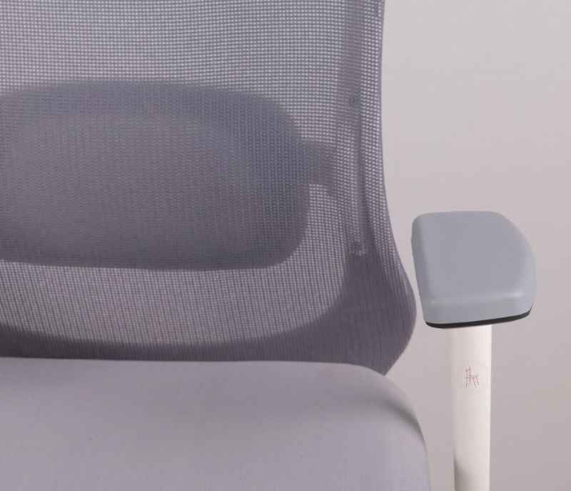 Image 7 for Hawk HB Grey White Ergonomic High-Back Mesh Office Chair Adjustable Height Revolving Study Work from Home Chair Computer Desk Chair Back Lumbar Support Ergonomic Chair Tilting Arm Support
