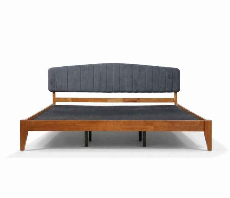 Image 5 for 602000117- Estre Mexican Prickly Rubber Wood King Size Bed Fabric Upholstered Headboard Elvis (WH OTD)