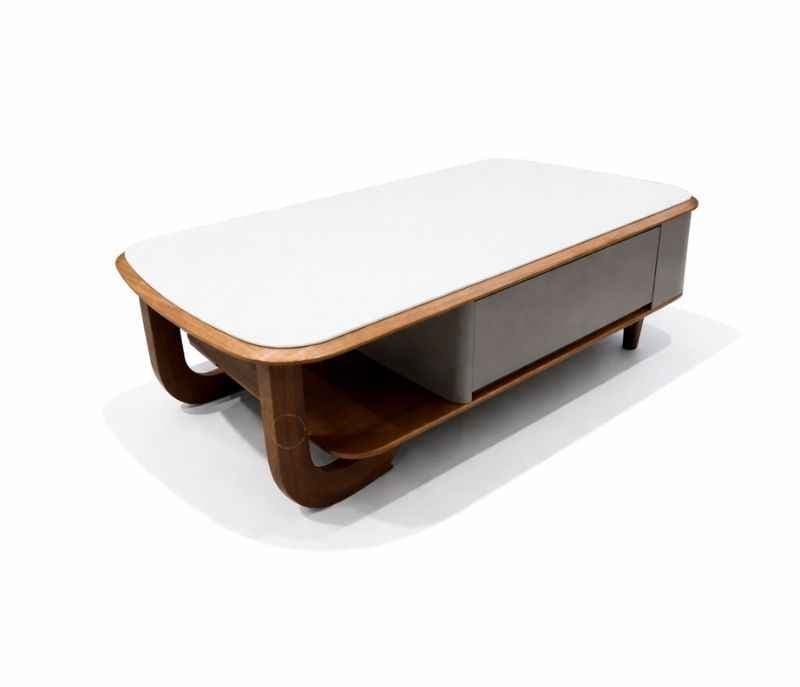 Image 2 for 2370 Center Table Marble Top And Wooden Combination (HYD)