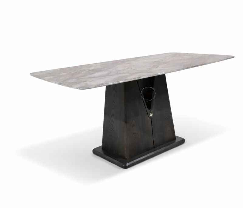 Image 8 for 861-1 6 Seater Marble Dining Set with Premium Leatherette Upholstery (WH)