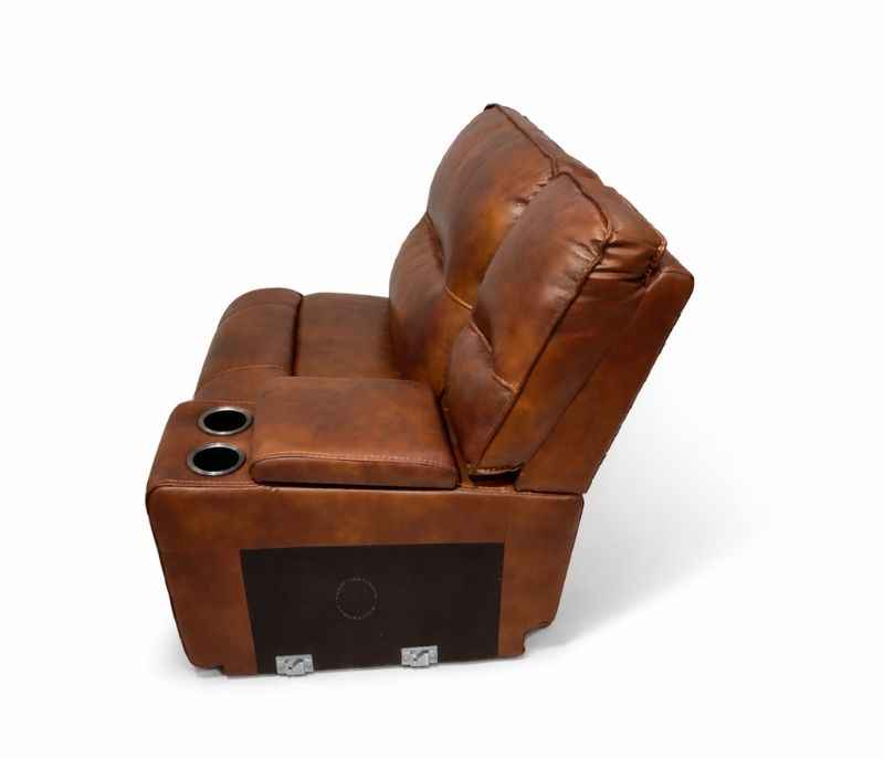 Image 23 for UX-Series 7004 Modern 3+2+1 Leather Sofa Set with Archtectural Metal Base (EC)
