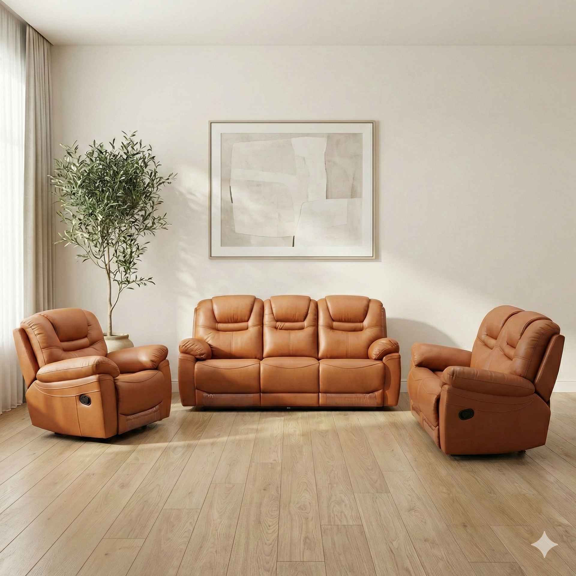 Image 1 for Vertex Recliner 3+1+1 Leather Fabric (CP)
