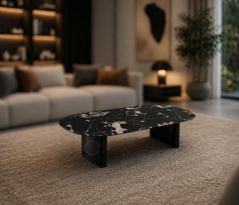 Image 1 for 935 Centre Table Marble Top With Metal Base Support