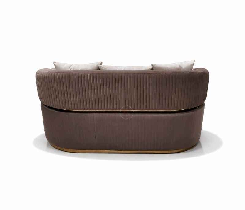 Image 6 for Westin Sofa 3+2+2+1+1 Seater Miranda Wood Frames And Down PVD Gold Belt Fabric Upholstery