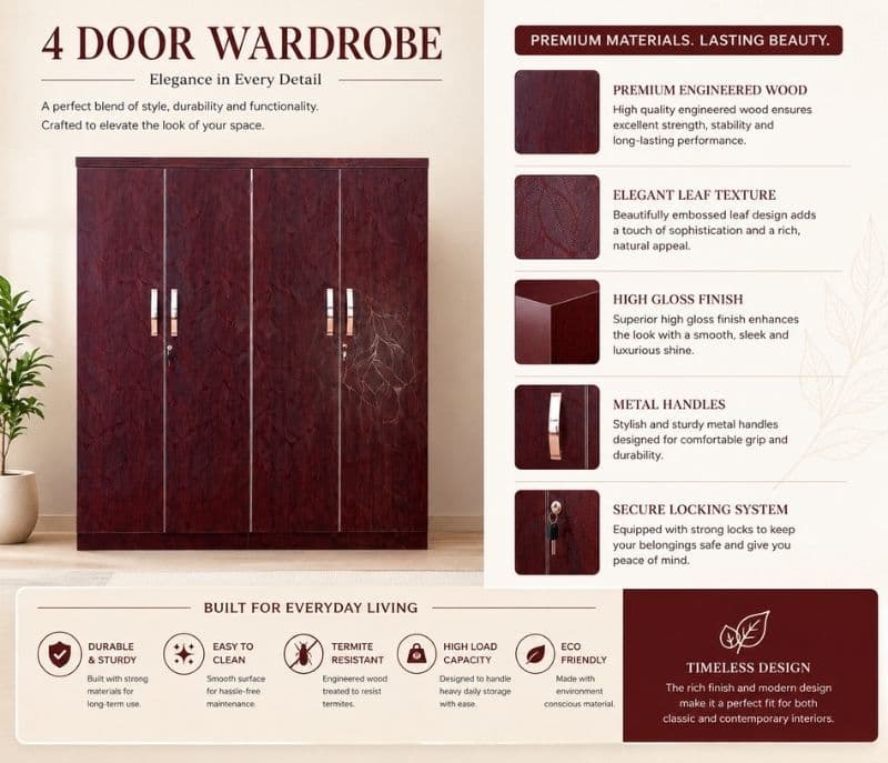 Image 3 for 4 Door Wardrobe (OWD)