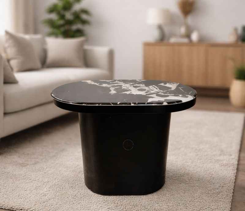 Image 1 for CJ 280 Small Marble Top Wooden Base