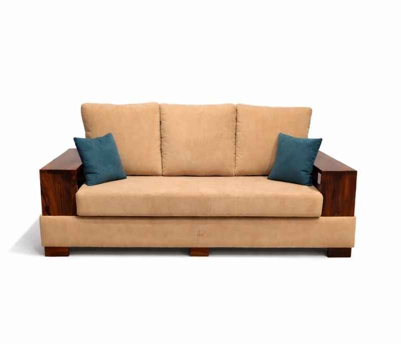 Image 4 for Box 3+2 Living Sofa Set with Divider Suede Velvet Fabric (BSK)(HYD)(WF)