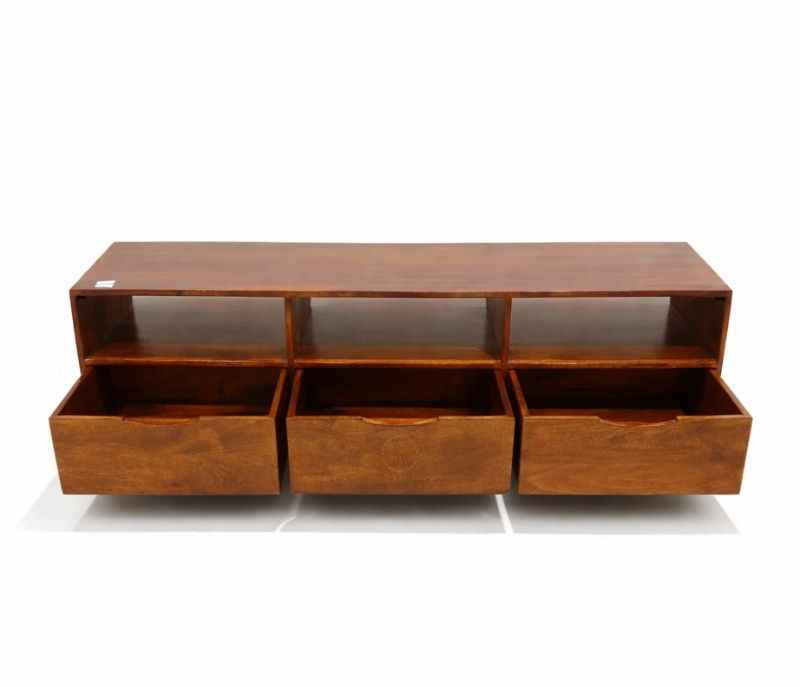 Image 3 for TV unit Sheesham Wood With 3 Drawers (SKN)
