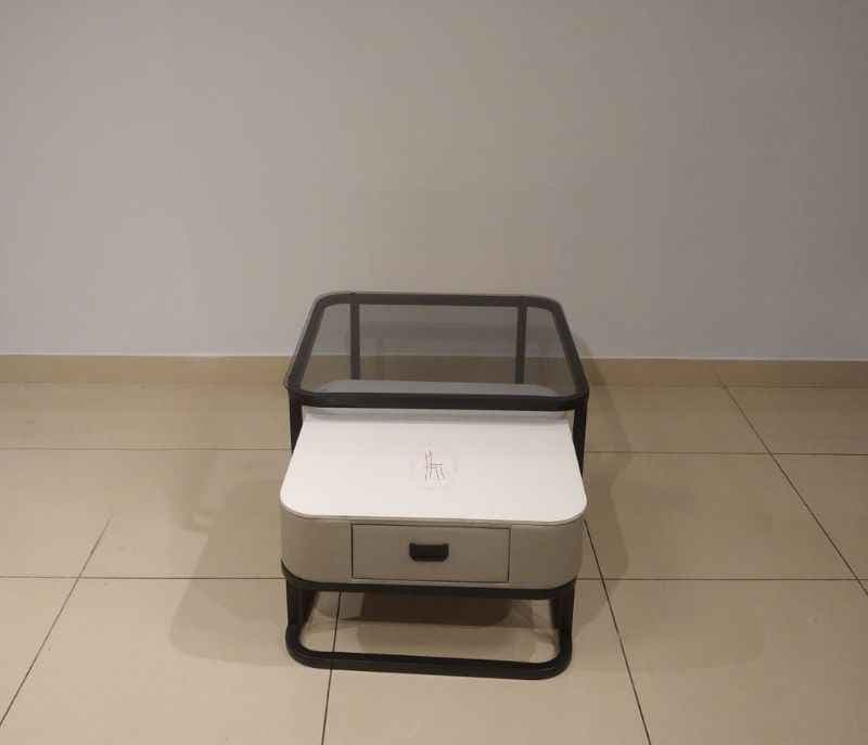 Image 5 for Instaa - 40856-C10-301 Powder Coted Metal Base & Glass With Centerdmarbal Marble Top (BSK)