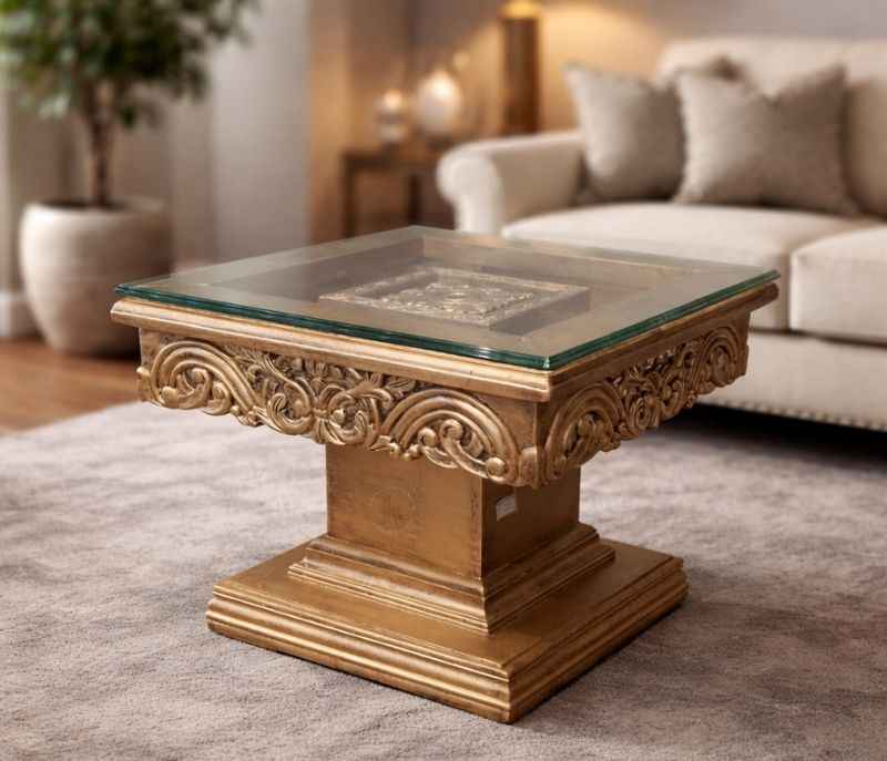 Image 1 for Artison Side Table With Top Glass (HYD OTD)