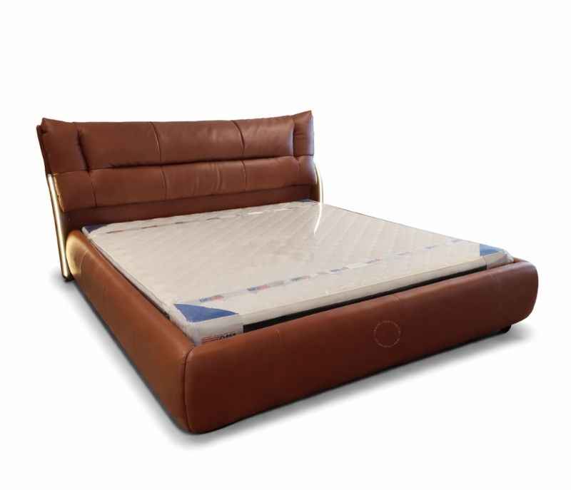 Image 4 for 2512 Queen Size Without Storage eather Cot With Pine Wood Frames (WH)