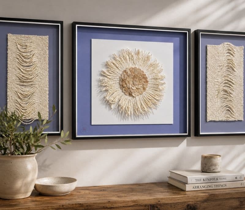 Image 3 for Ivory Ripple Trio Wall Art