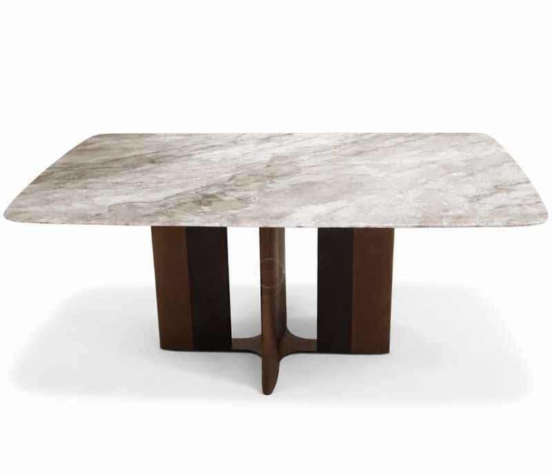 Image 3 for 995B 6 Seater Marble Dinign Table with Wood Base