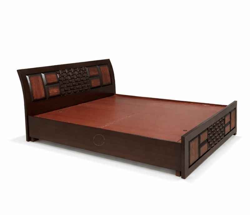 Image 9 for Malta Queen Sized Bed with Bed Box and Drawer Storage (Block Board, Brown) (EC)(BSK)