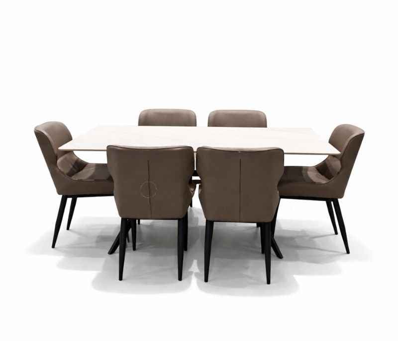 Image 2 for C 127/X009 1+6 Chair-Art Leather With Metal Base (BS-WF)