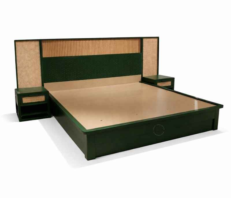 Image 4 for Green King Sized Bed with Hydraulic Bed Box (WF) (EC)