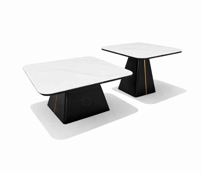 Image 3 for 801 Centre Table Marble Top With Metal Base (HYD)