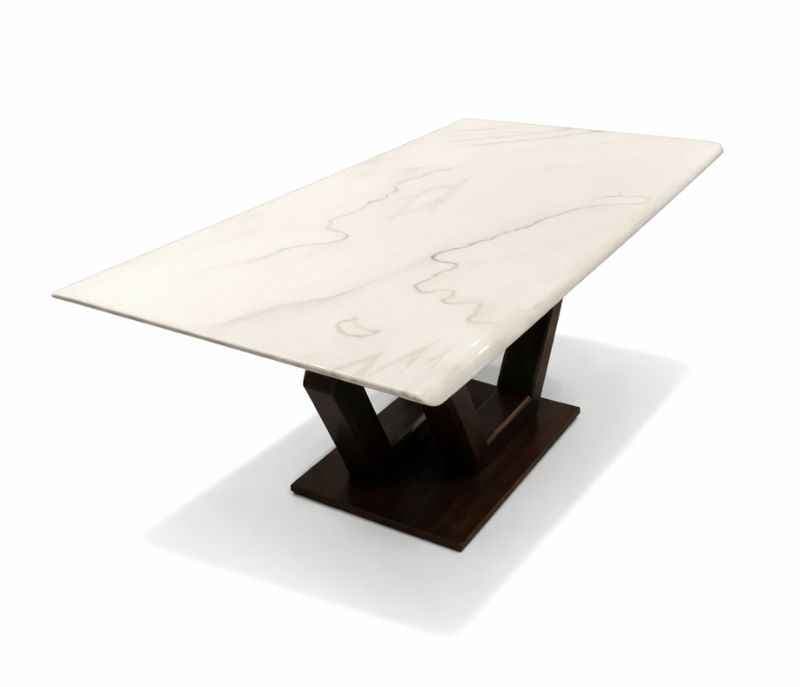 Image 13 for D/Set 6+1 DT- Axon/DC-370/ 1+6 Seater With Splesh Marble Top (size - 6×3) & Leatherette Dining Set (CP OTD)